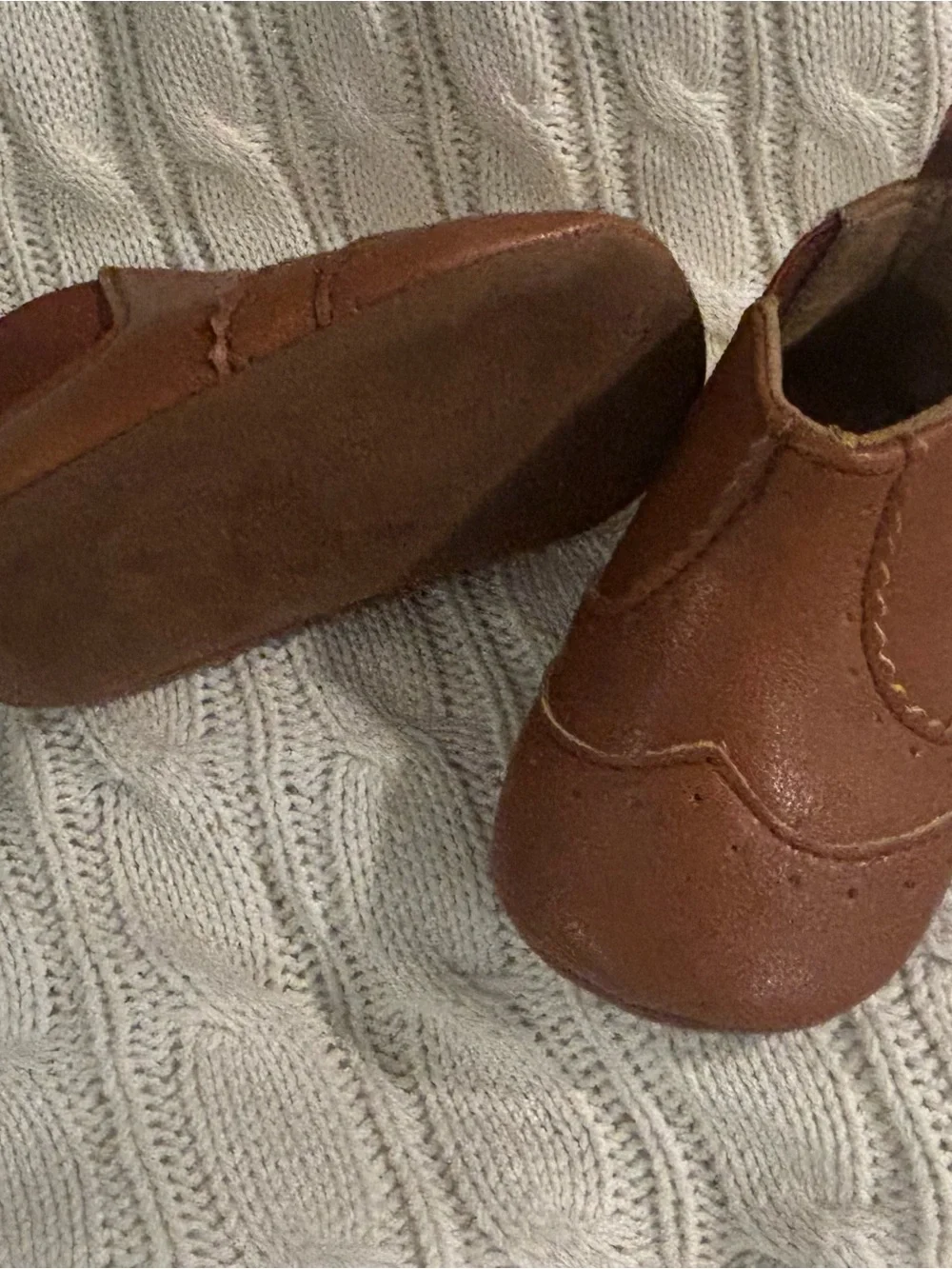 myggpp Classic Brown Leather-Style Baby/Toddler Shoes